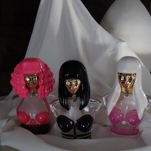 Three Bust Collection Perfum Bottles,Empty Bottle (No Parfum Inside)